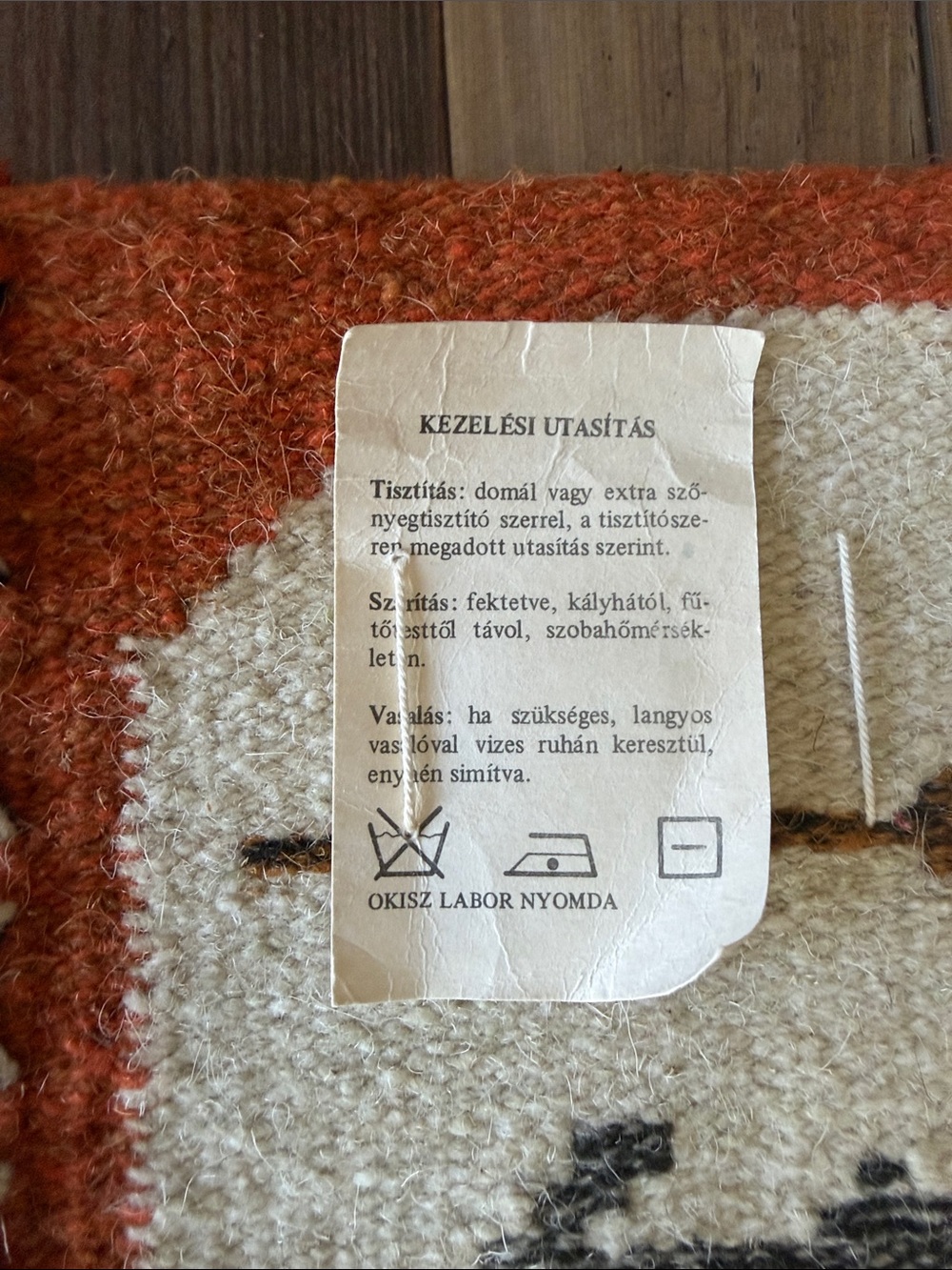 Vintage Eva Nemeth Art Tapestry | Mid-Century 1970s Handwoven Wool Wall Hanging - Picture 2 of 8